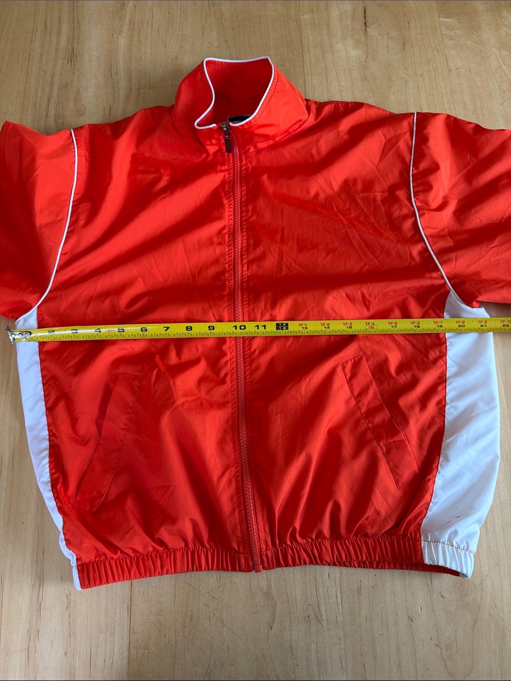 Augusta Sportswear Orange and White Kids Windbreaker Jacket - Picture 5 of 7